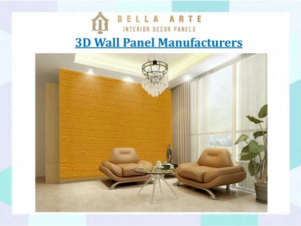 3D Wall Panel Manufacturers