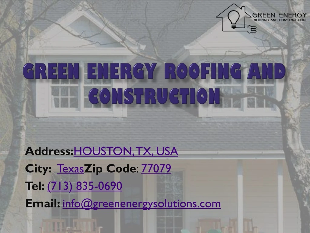 green energy roofing and construction