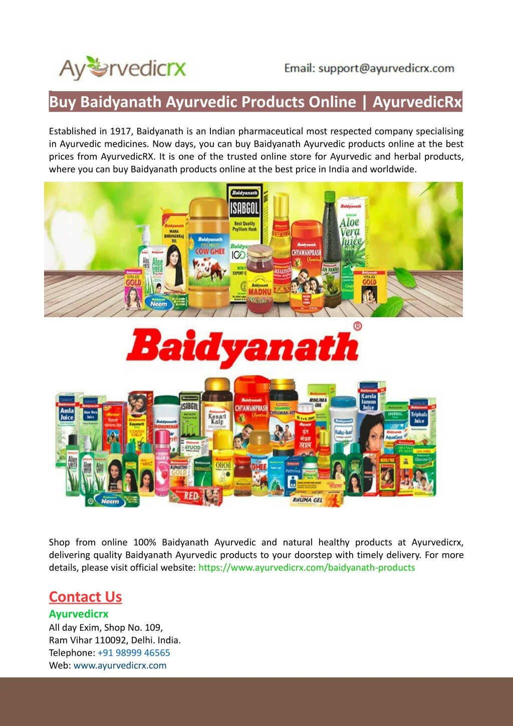 buy baidyanath ayurvedic products online