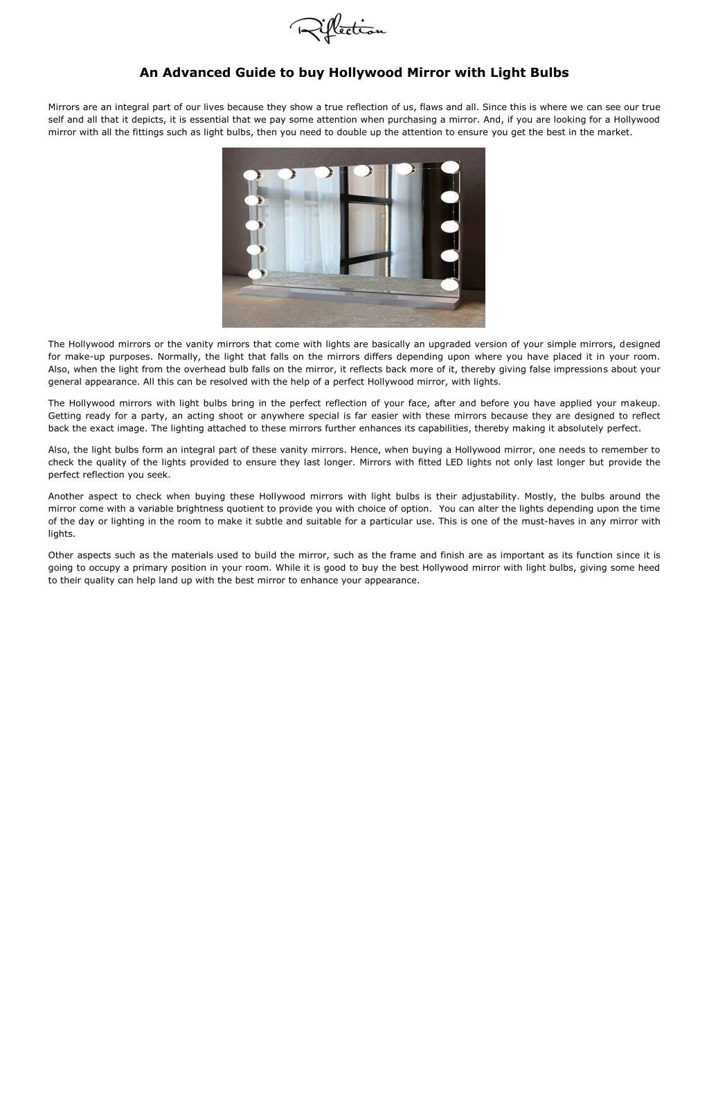 an advanced guide to buy hollywood mirror with