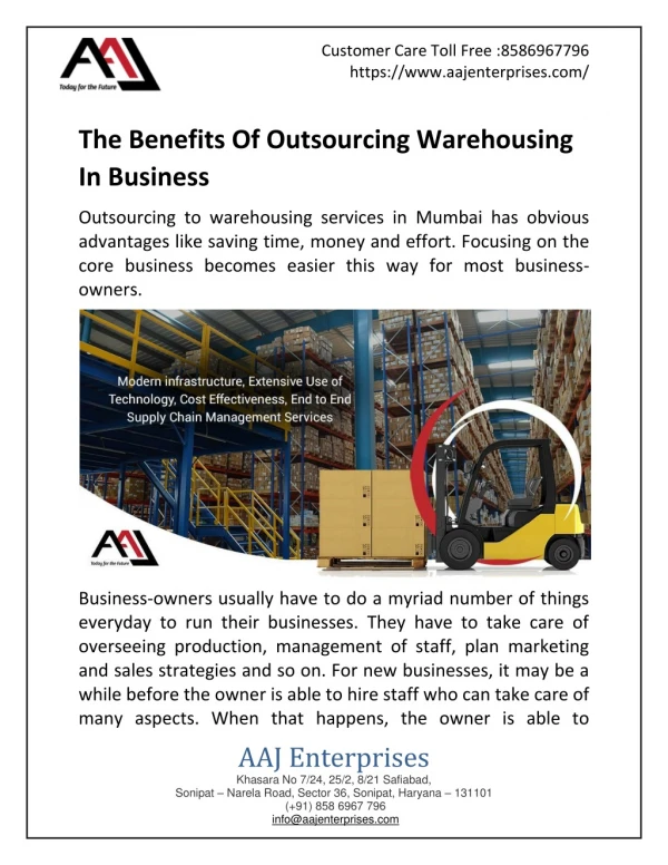 The Benefits Of Outsourcing Warehousing In Business