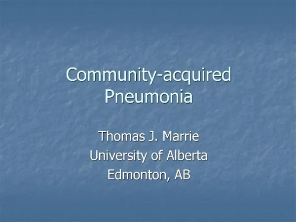 Community-acquired Pneumonia