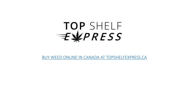 It's Easy To Buy Weed Online in Canada - Top Shelf Express