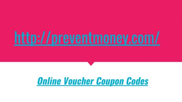 Online Voucher Coupon Codes