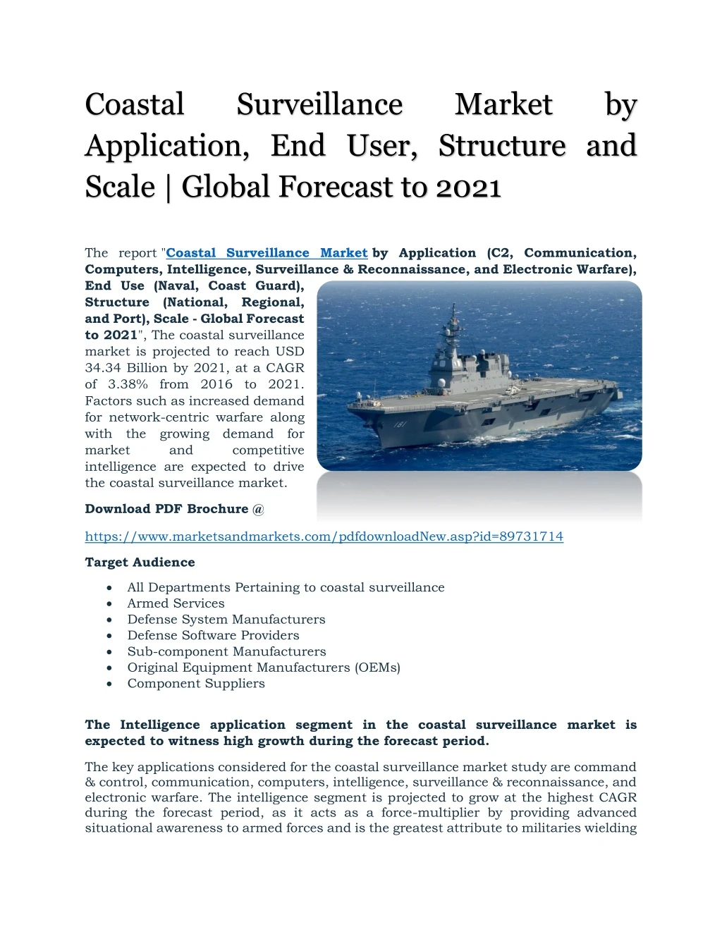 coastal application end user structure and scale