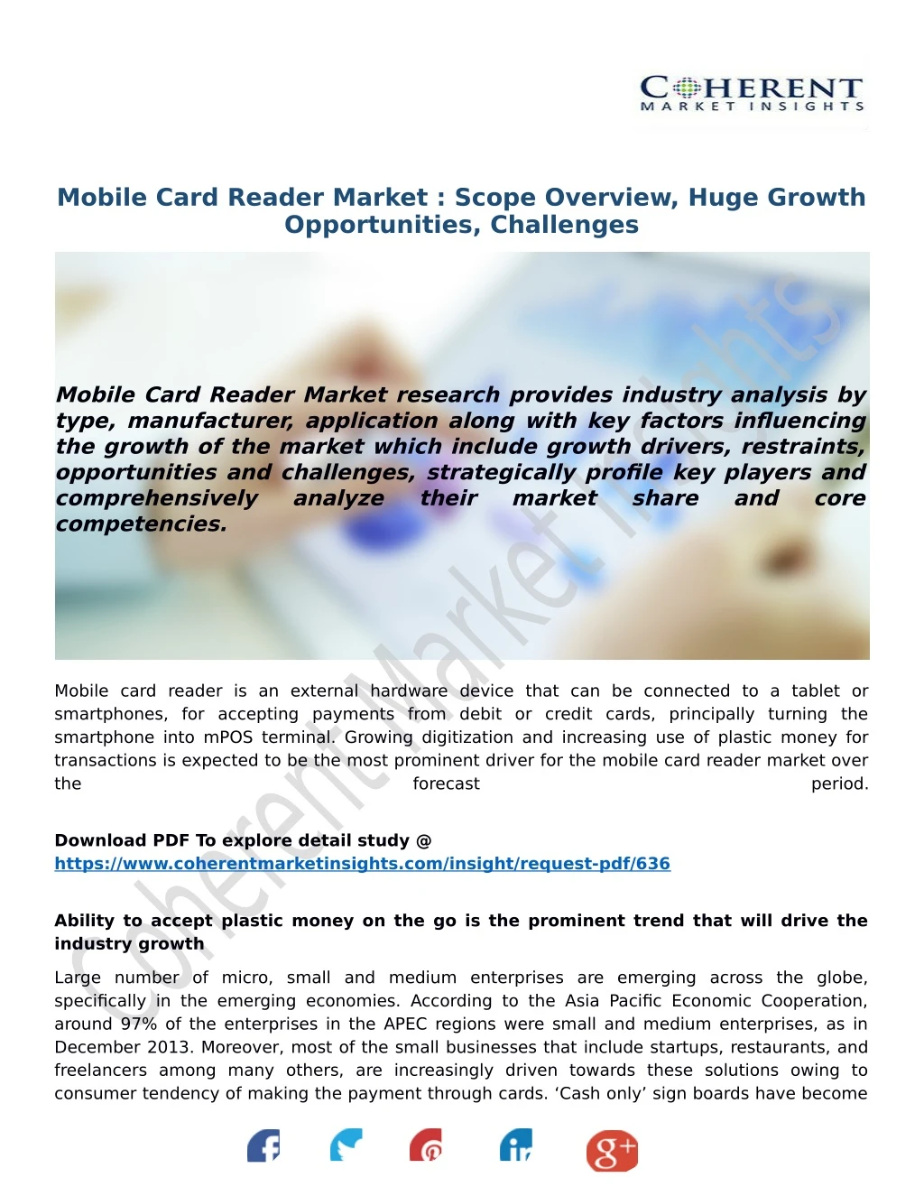 mobile card reader market scope overview huge