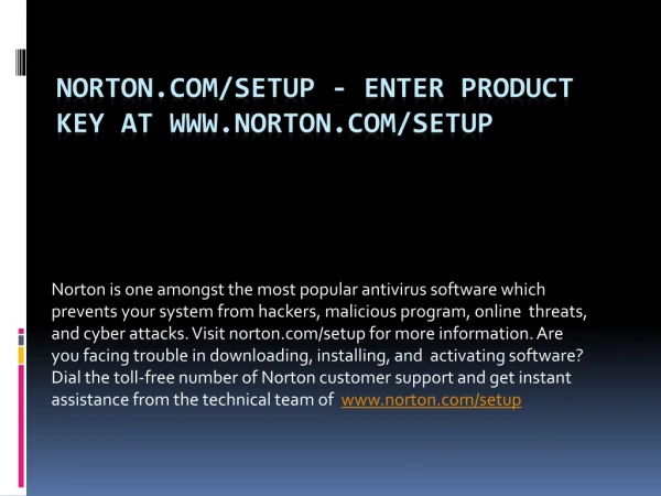 norton com setup enter product key at www norton com setup