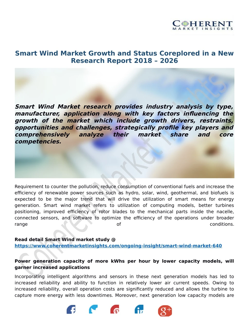 smart wind market growth and status coreplored