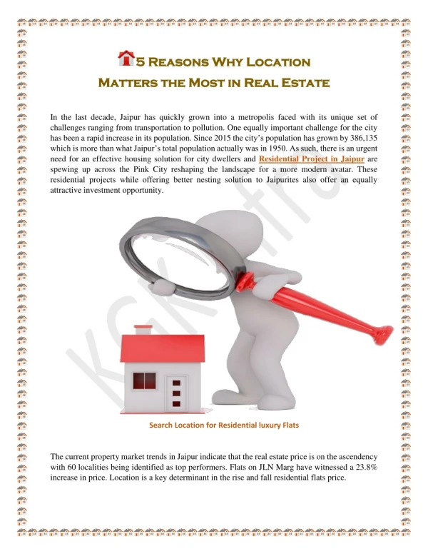 5 Reasons Why Location Matters the Most in Real Estate