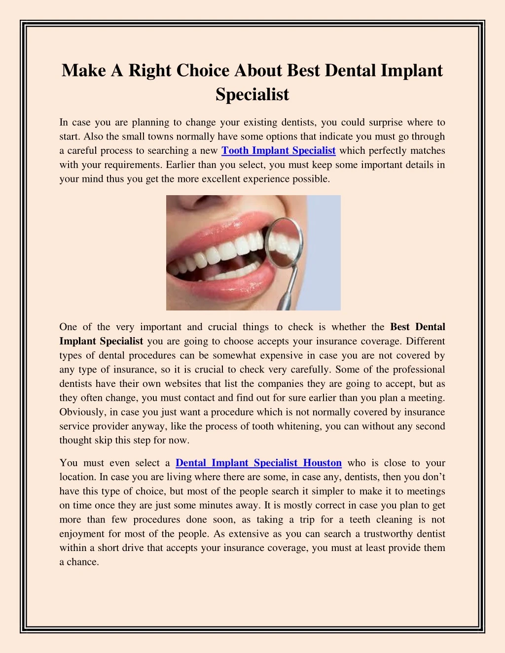 make a right choice about best dental implant