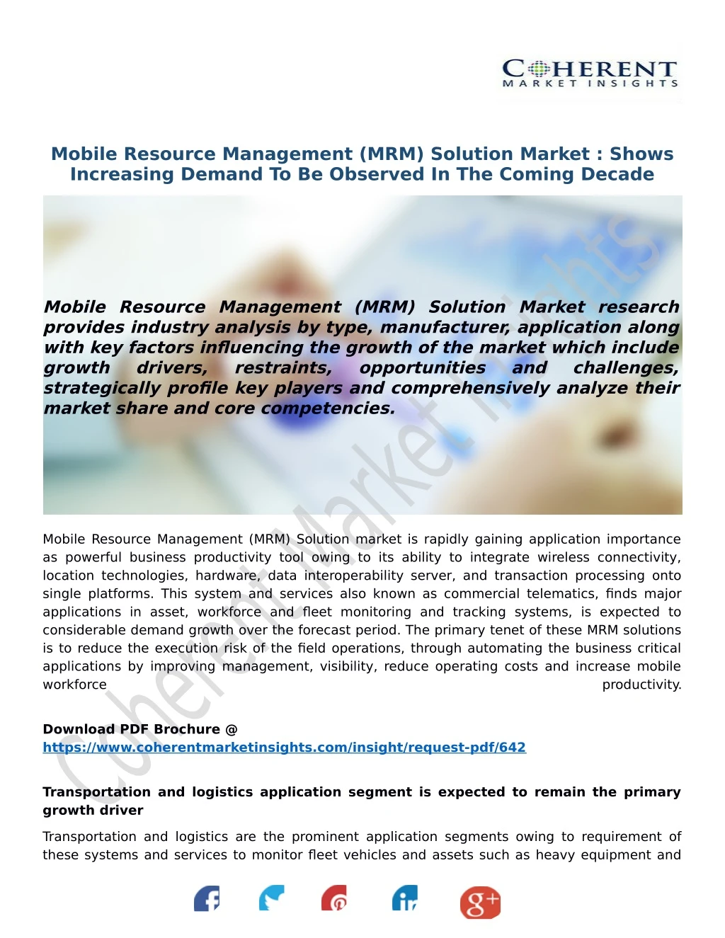 mobile resource management mrm solution market