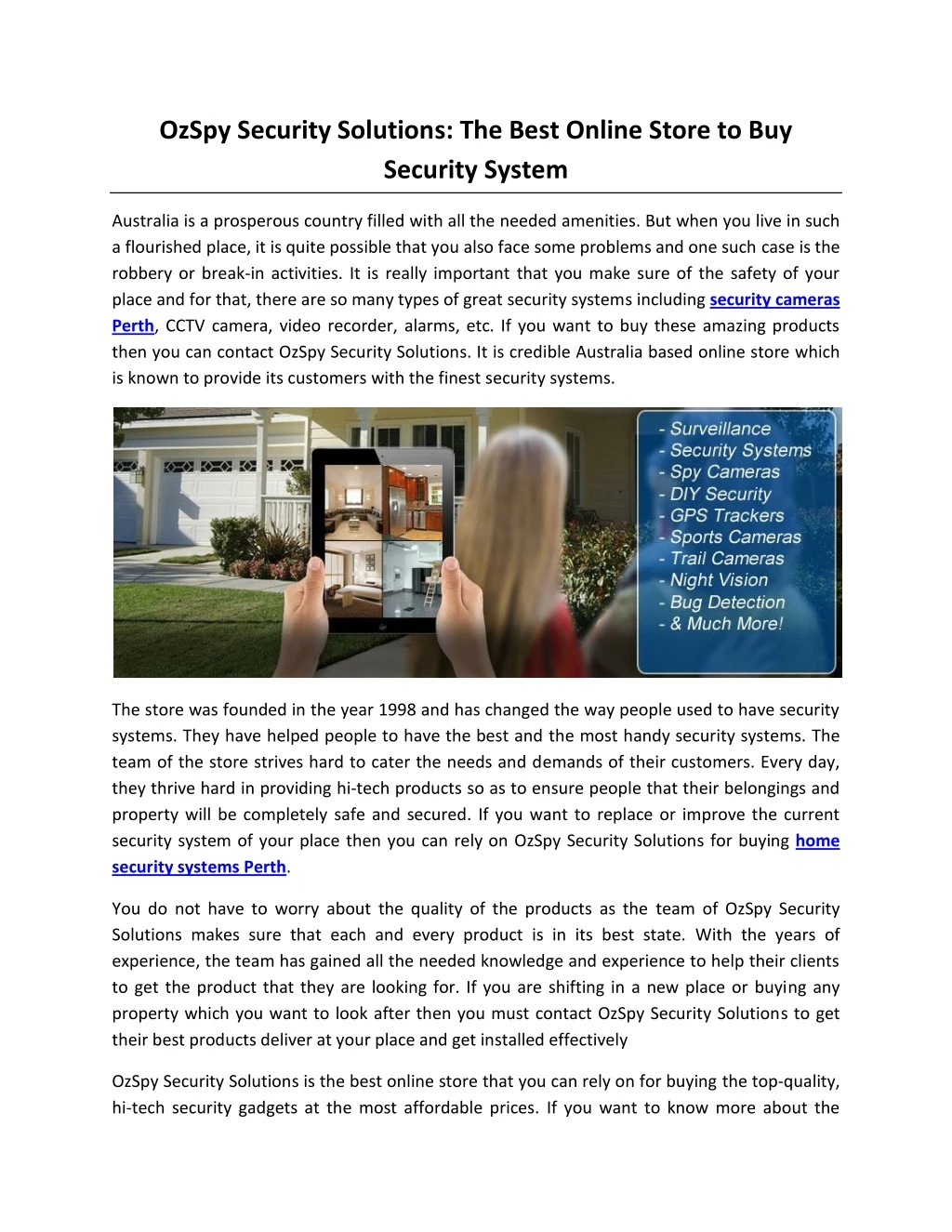 ozspy security solutions the best online store