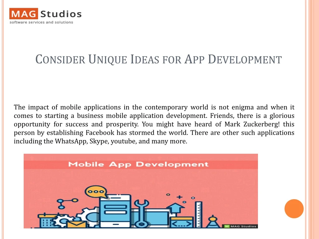 consider unique ideas for app development