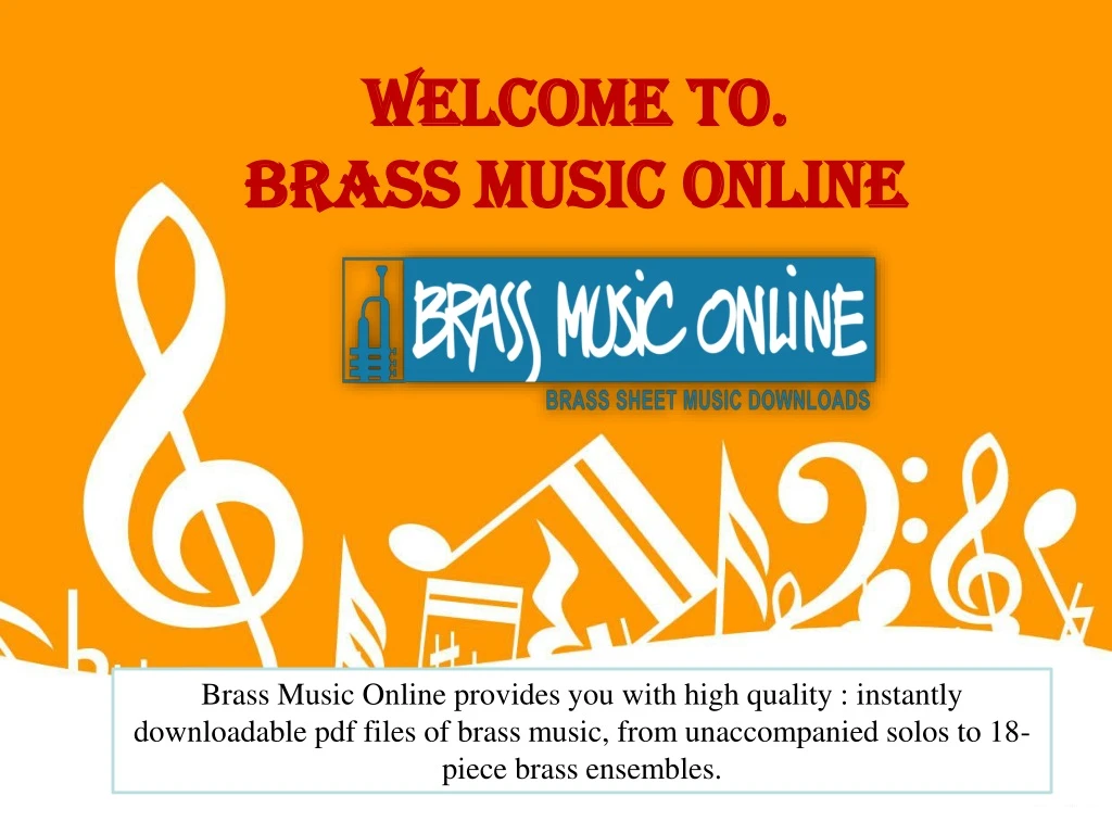 welcome to brass music online