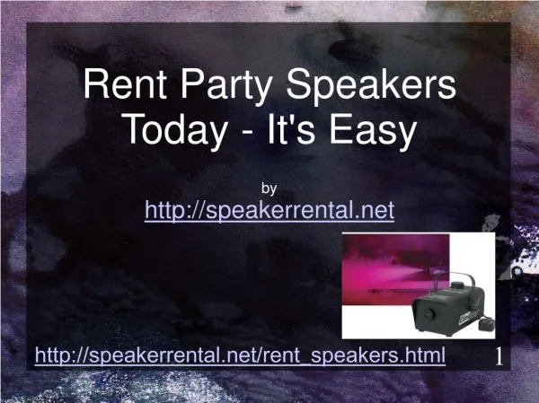 How And Where To Rent Party Speakers