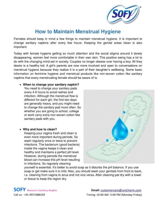 How to Maintain Menstrual Hygiene
