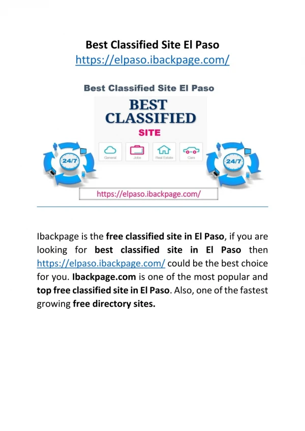 Best Classified Site | El Paso Ibackpage