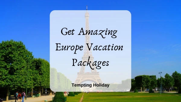 Book Best Europe Tour Packages