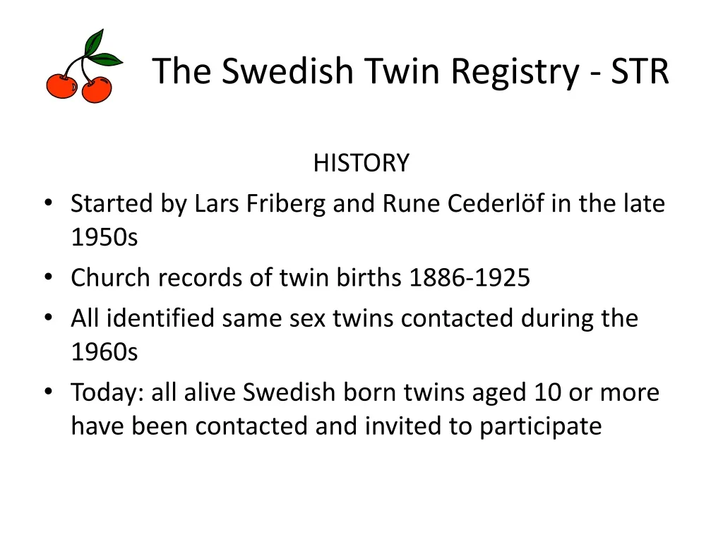 the swedish twin registry str