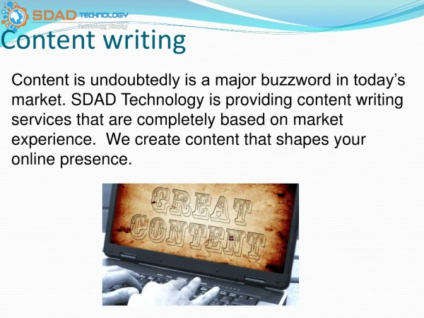 Content Writing Services: SDAD Technology