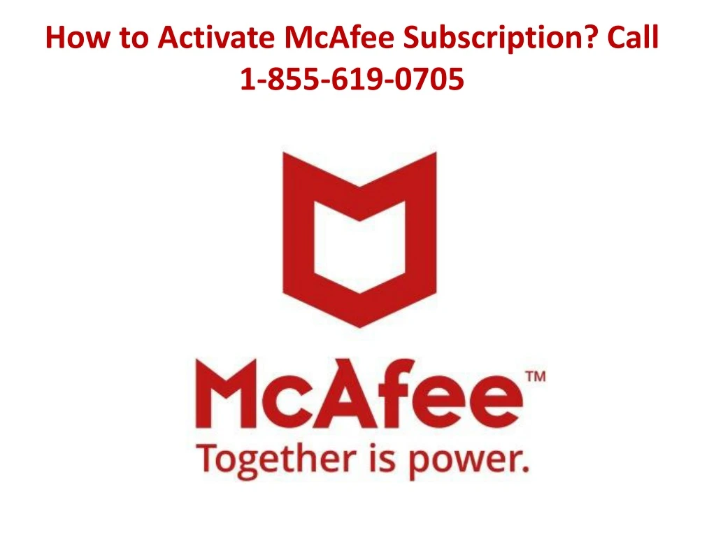 how to activate mcafee subscription call
