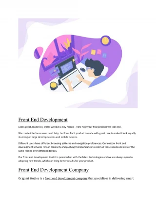 Front End Development Services - slide 1