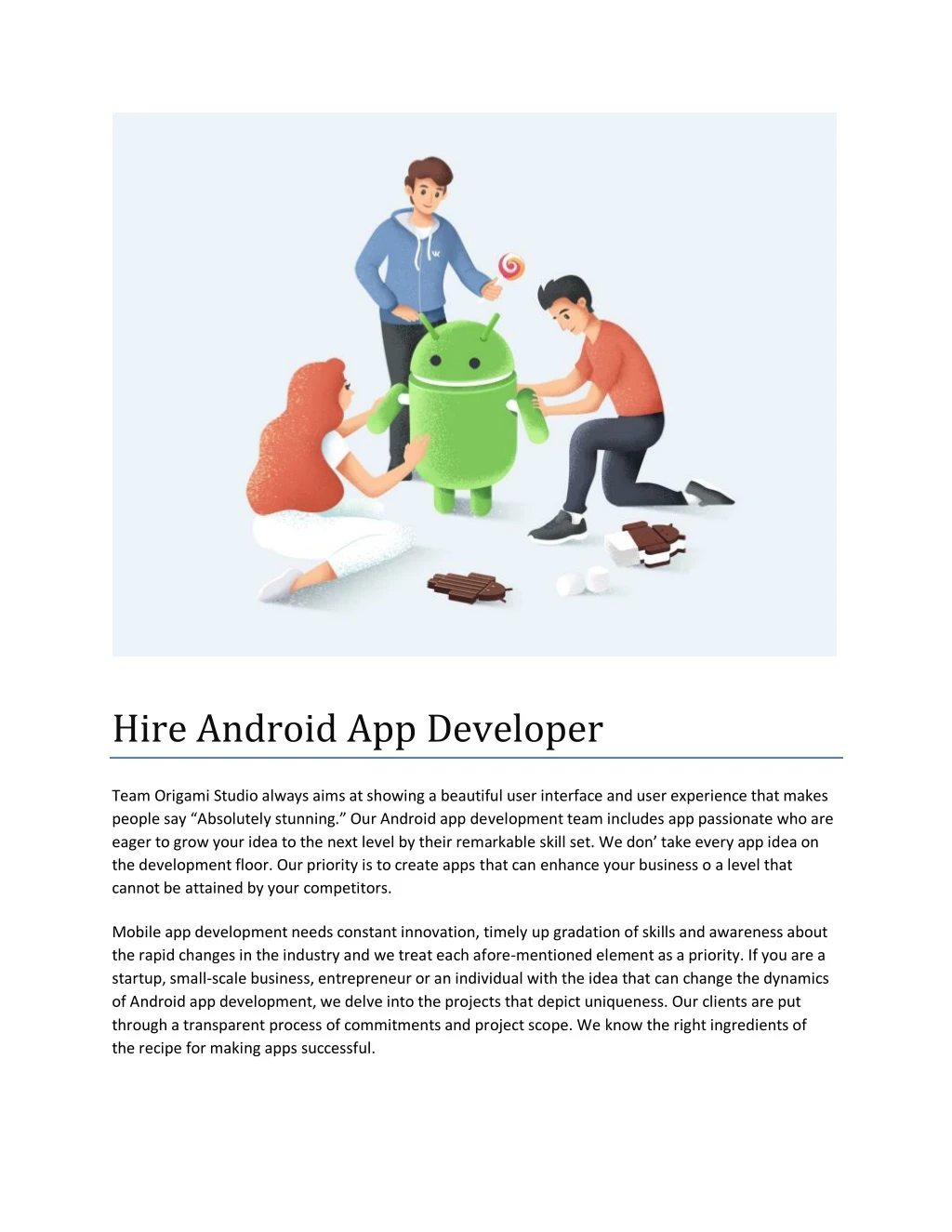 hire android app developer team origami studio