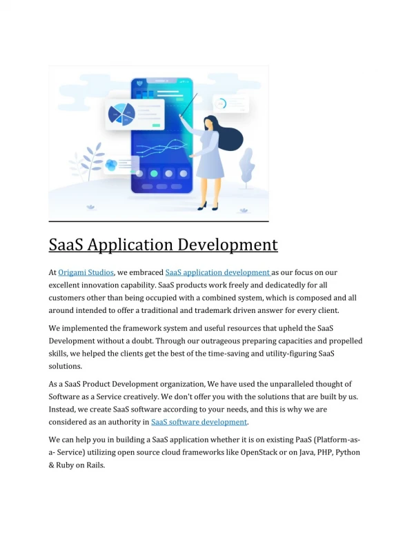 saas application development