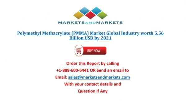 Polymethyl Methacrylate Market Size | PMMA Industry Report, 2021