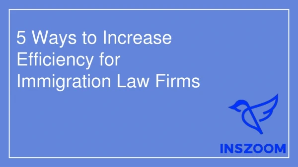 5 Ways to Increase Efficiency for Immigration Law Firms | INSZoom