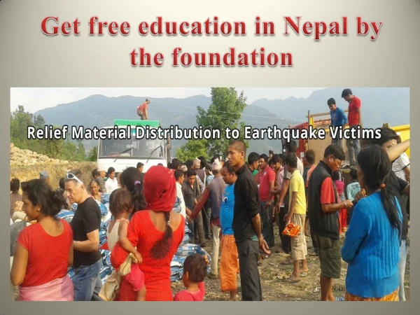 Get free education in Nepal by the foundation