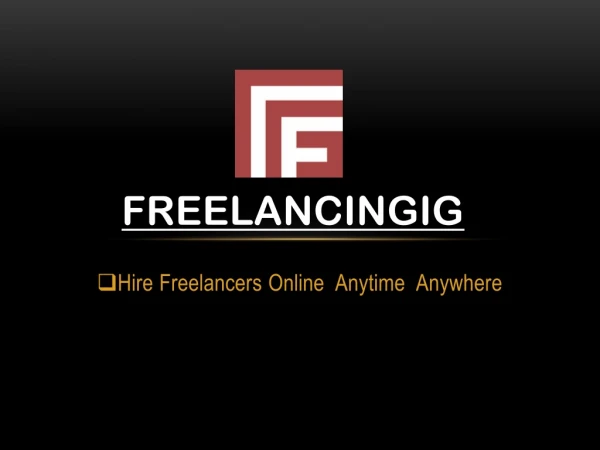 Hire Freelancers | Freelancinggig