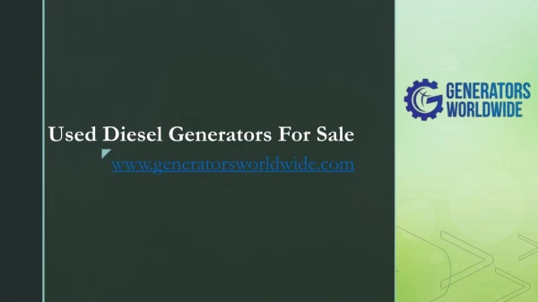 Uses of Diesel Generators