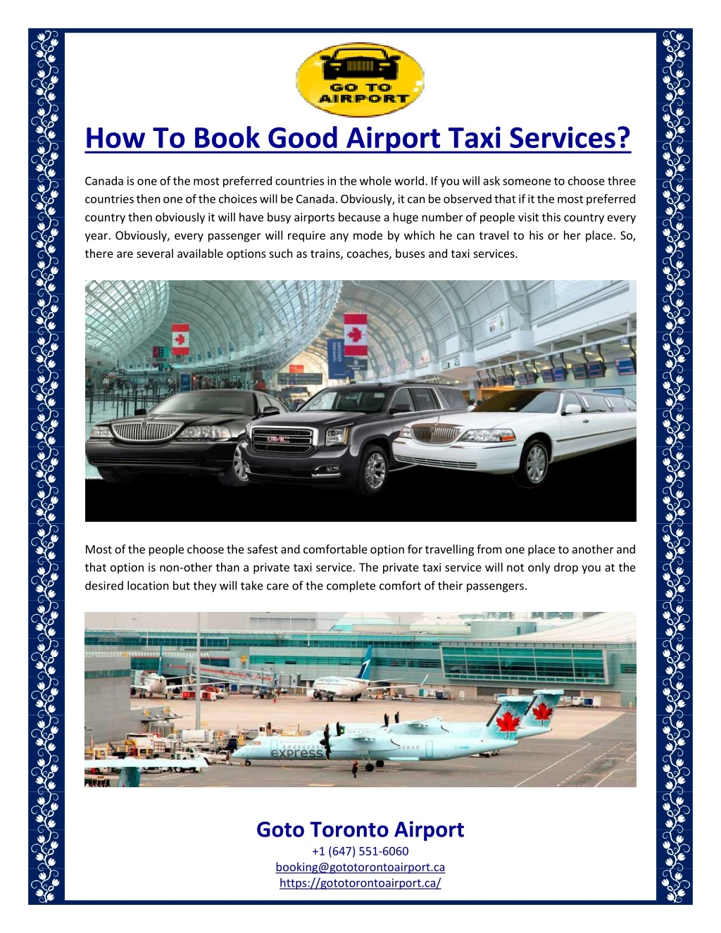 how to book good airport taxi services