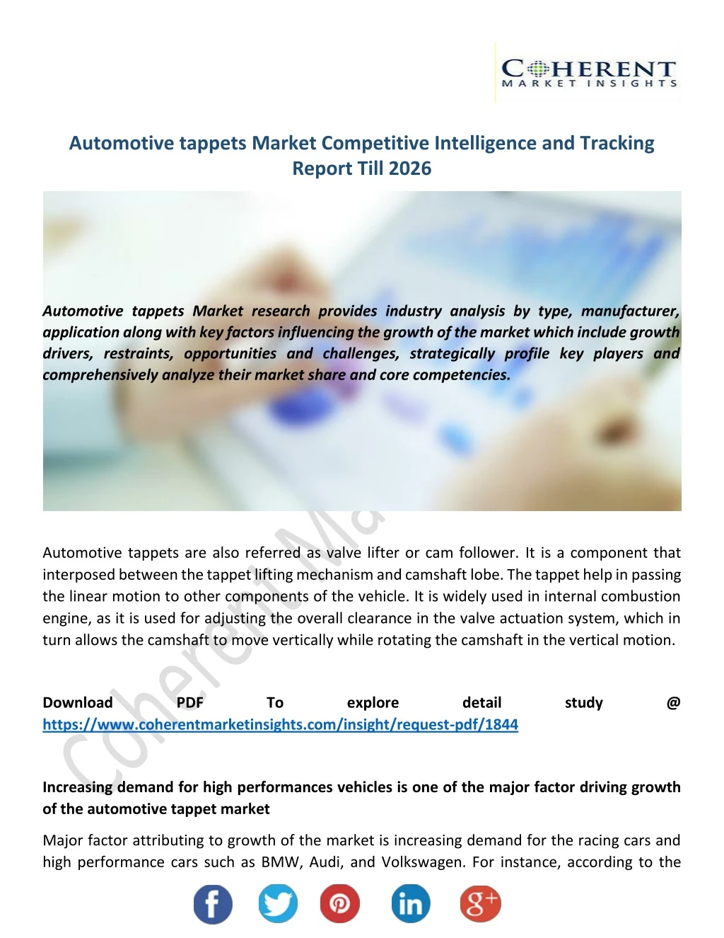 automotive tappets market competitive