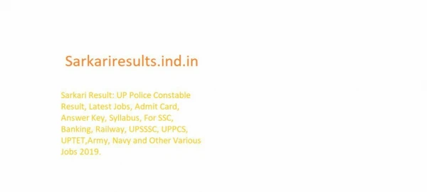 Sarkari Result Sarkari Results | Online Form | RRB Group D Result 2019
