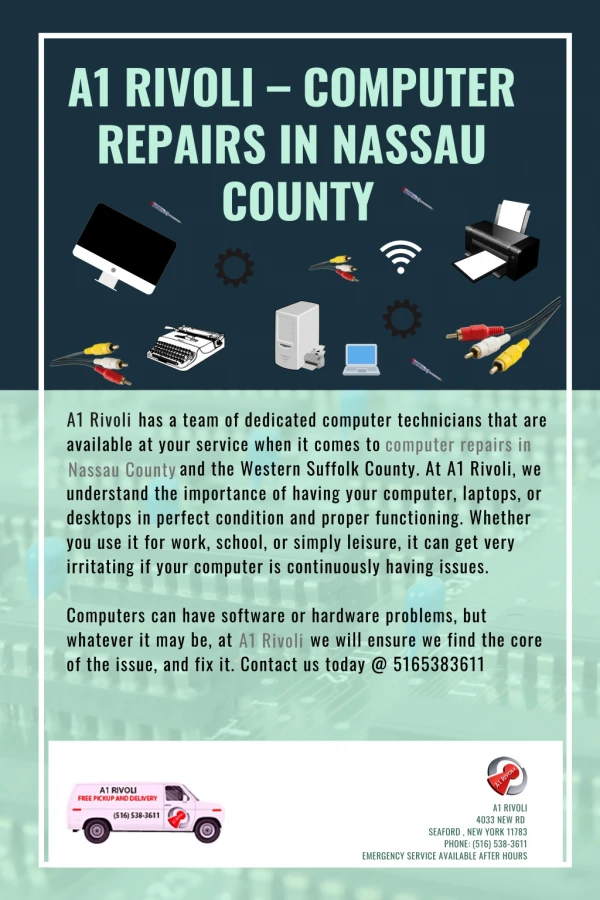 A1 Rivoli – Computer Repairs in Nassau County