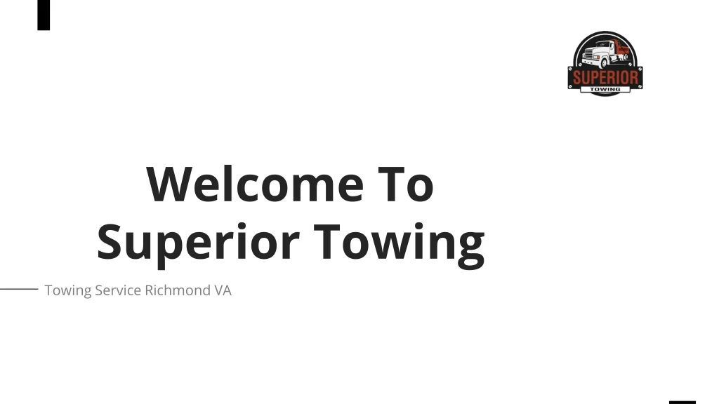 welcome to superior towing