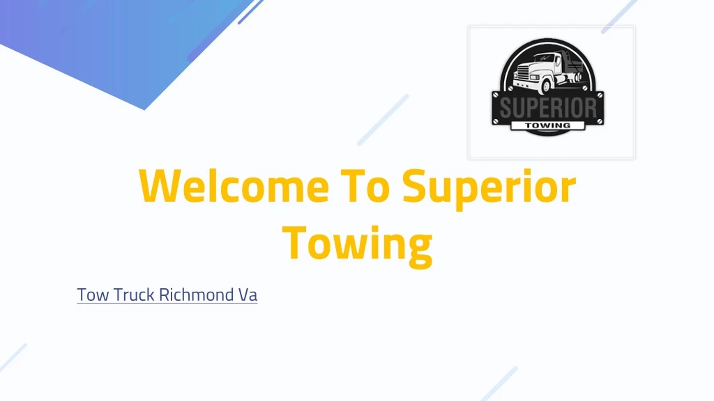 welcome to superior towing