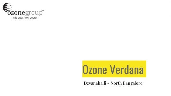 Ozone verdana Luxury Plots with Amenities North bangalore
