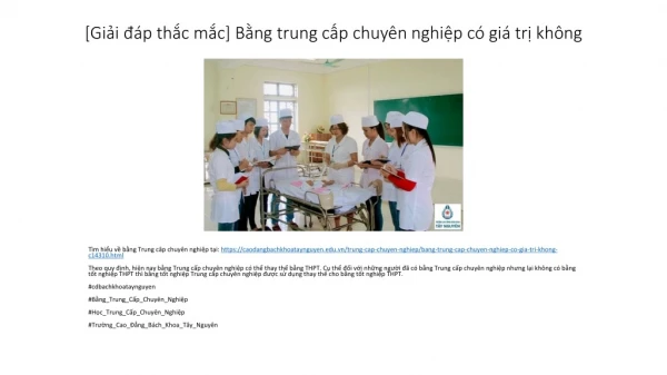 gi i p th c m c b ng trung c p chuy n nghi p c gi tr kh ng