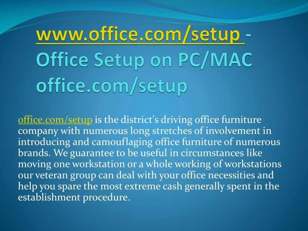 www office com setup office setup on pc mac office com setup