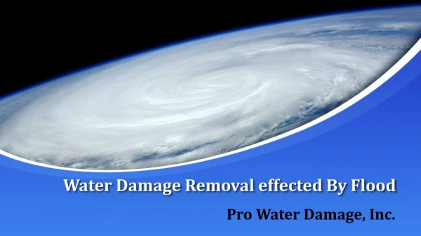 Water Damage Removal effected By Flood