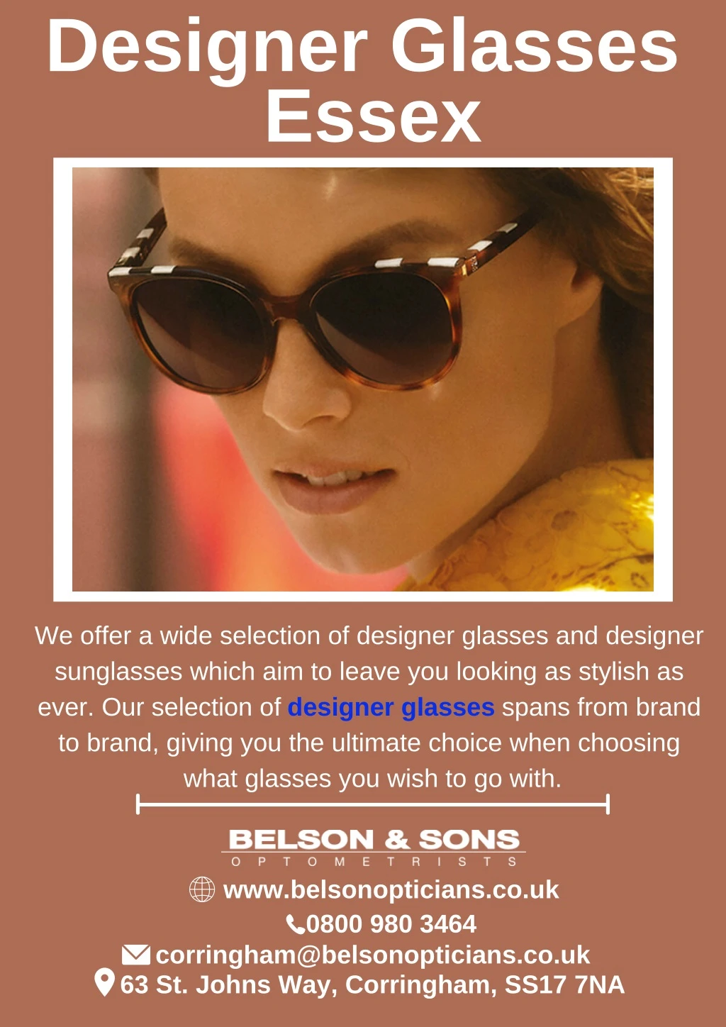 designer glasses essex