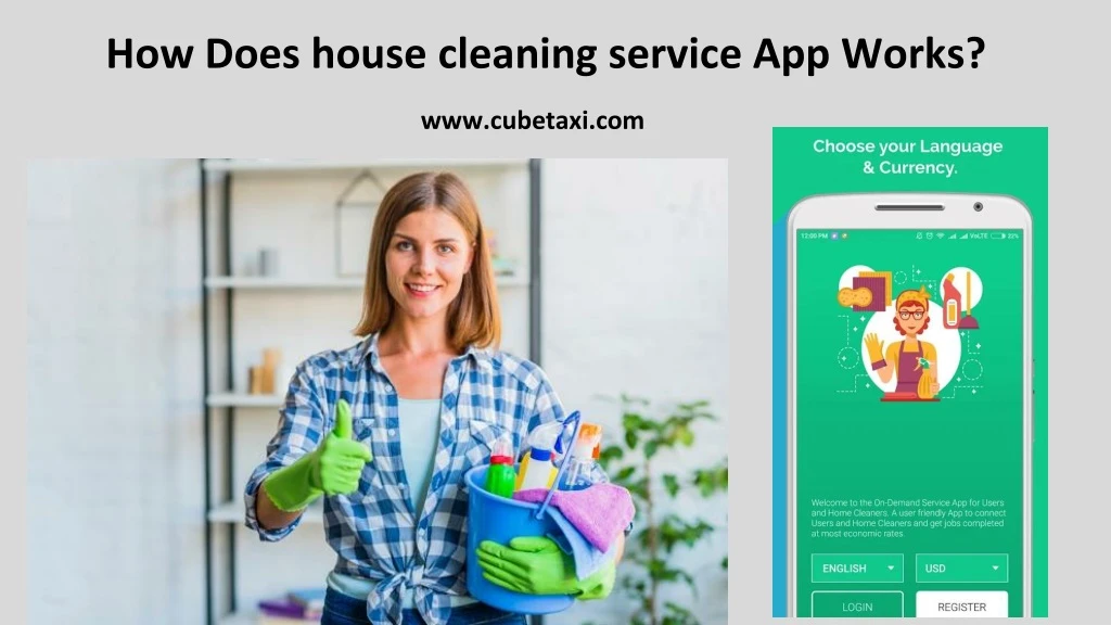 how does house cleaning service app works