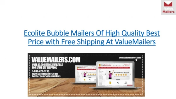 Ecolite bubble mailers of high quality best price at Valuemailers.
