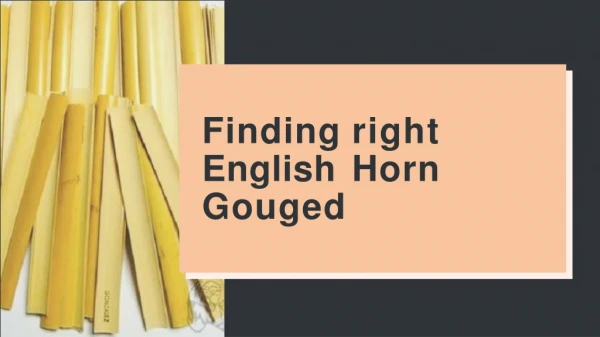 Find the Right English Horn Gouged