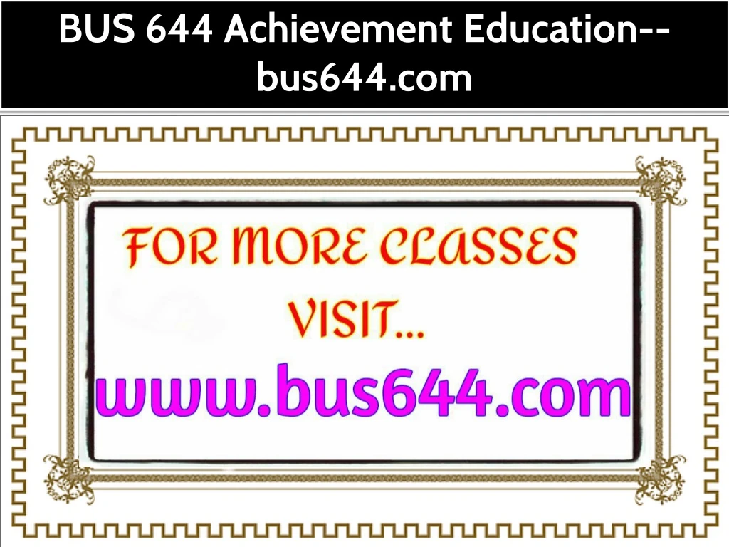 bus 644 achievement education bus644 com