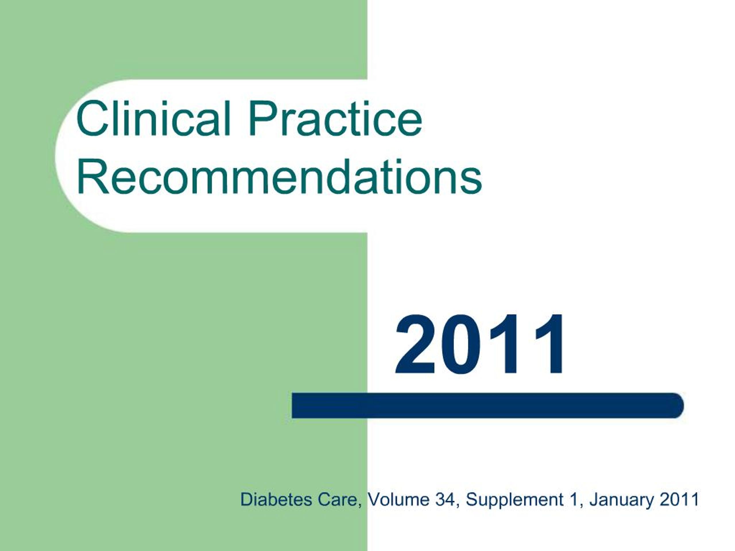 PPT - Clinical Practice Recommendations PowerPoint Presentation, free ...