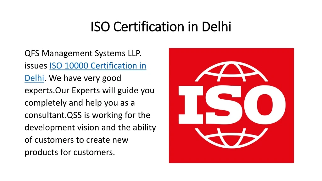 iso certification in delhi